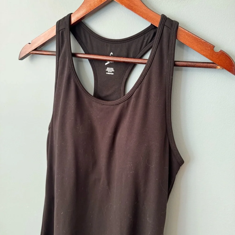 Head Sleeveless Tennis Dress with Shelf Bra in Black. Women’s Small - Picture 4 of 10